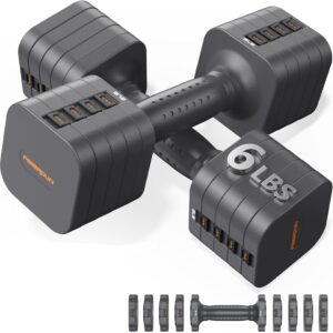FEIERDUN Haltères Réglables Femme 2-10lb | Kit 5-en-1