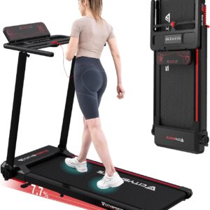 CITYSPORTS Tapis de Course Pliable 12 km/h - Noir & Rouge