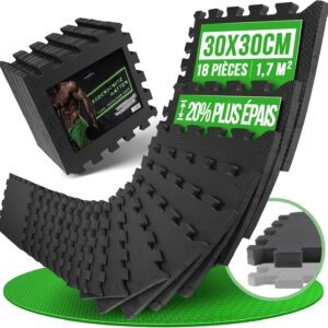 AthleticPro – Tapis Fitness Modulables 30x30 cm Lot 18+22