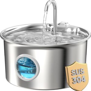 Fontaine à eau chat INOX 2,6L silencieuse automatique