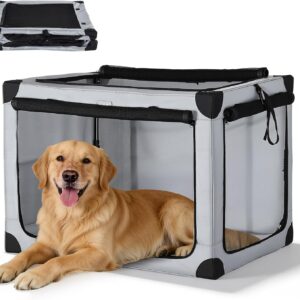 Caisse transport chien pliable 81,5x59x59 cm - Hoyiyobi