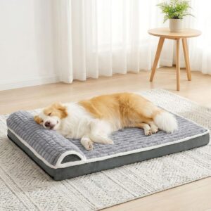 Panier chien orthopédique Jolibean 91x61cm gris