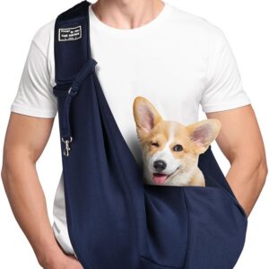 Sac transport chien/chat Adiwo - Bleu, mains libres