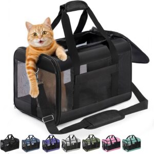 Conlun Sac Transport Chat & Chiot Noir – Pliable & Aérien