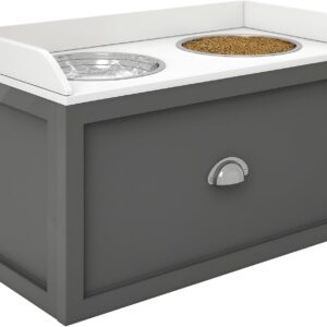 PawHut Gamelles Chiens Surélevées 2 en 1 - Acier INOX