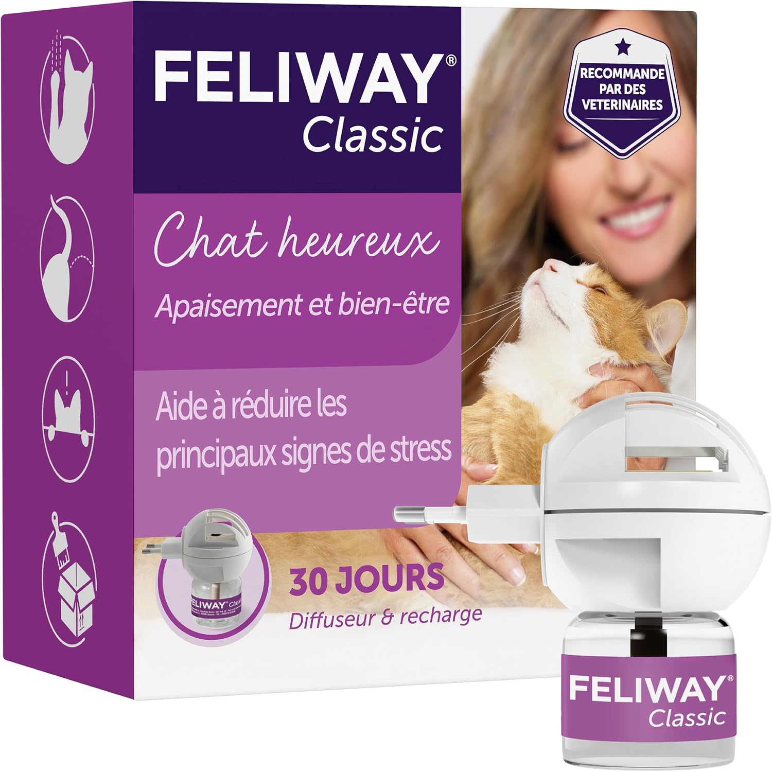 FELIWAY Classic 30 jours - Kit + Recharge 48 ml