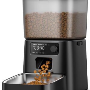 Distributeur Croquettes Chat oneisall 3.5L - 1 à 6 repas/jour