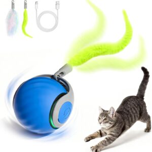 Balle interactive Speedy Tail 2.0 pour chat – Bleu