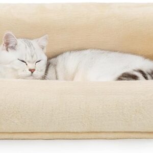 Lionto Litière chauffante pour chat – Peluche lavable