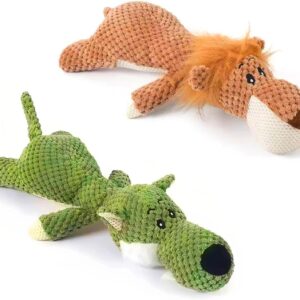 Lot de 2 jouets Potaroma Lion & Loup pour chien