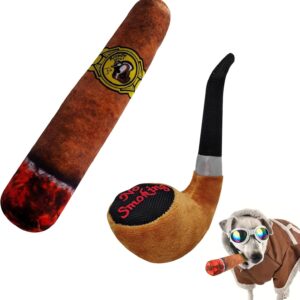 2 Jouets Chien Couinants Peluche Cigarette – BSITSSS