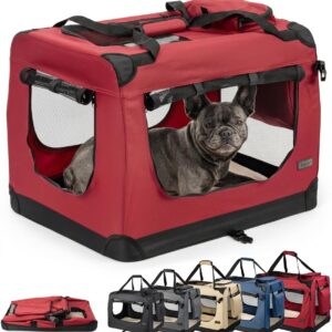 Caisse transport pliable Lionto pour chien & chat 70x52 cm