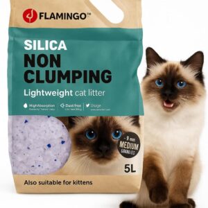 Flamingo Litière Silice Medium 5L - Absorbante & Sans Odeur