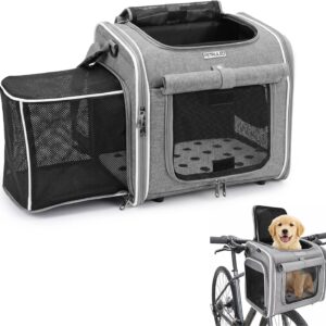 Panier vélo pour chien 3-8 kg, extensible et sécurisé