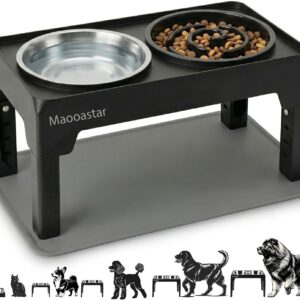 Gamelle surélevée pour chien Maooastar – 5 hauteurs réglables