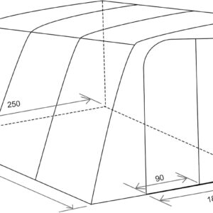 Auvent Weekender 390 cm en fibre de verre pour camping-cars
