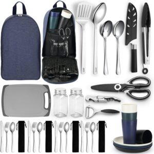HOMQUEN Kit Camping 16 Pièces - Essentiels pour Barbecue