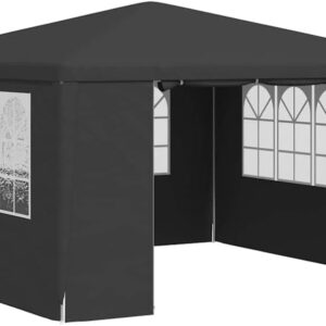 Tente de réception vidaXL 4x4 m anthracite - Barbecue & Mariage
