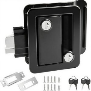 Serrure camping-car noir alliage zinc - TINMAGI