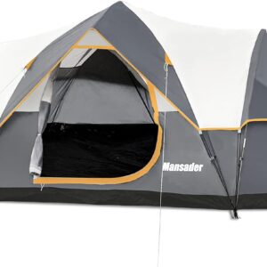 Tente de camping 6 pers. Mansader - Imperméable & facile à monter