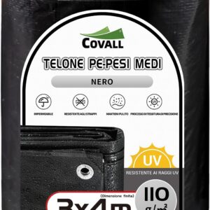 Bâche étanche 3x4m 110GSM - Covall - Polyvalente & Résistante
