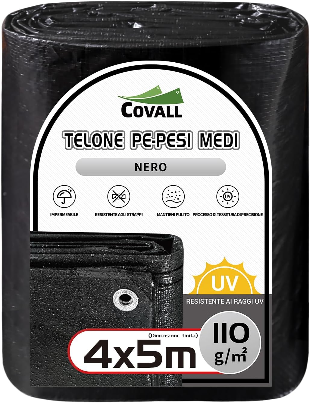 Bâche étanche 110GSM 4x5m - Covall - Usage moyen