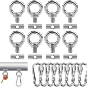 Lot de 8 crochets inox 6mm pour auvents caravanes