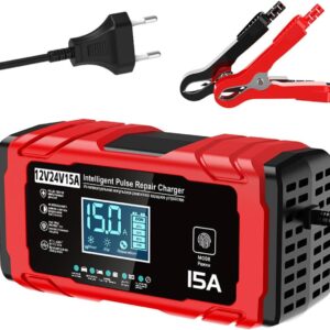 Chargeur batterie 12V/24V 15A TEKXDD intelligent