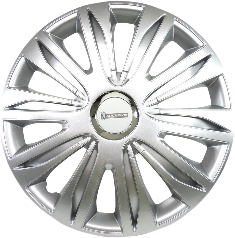 Set 4 enjoliveurs 15" Michelin NVS 42 chrome effet alu