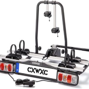 Porte-vélo attelage 2 vélos CXWXC 60 kg Noir