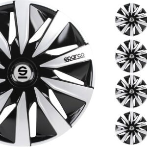 Enjoliveurs Sparco Lazio 14" Noir/Argent - Set 4