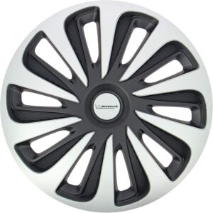 Set 4 Enjoliveurs Michelin 16" NVS Noir & Gris Carbone
