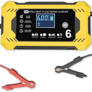Vemfay Chargeur 12V 6A avec écran LCD - Jaune