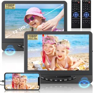 DESOBRY 12" Lecteur DVD Voiture Double Écran HDMI