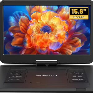 POFOTO Lecteur DVD Portable 17,5'' Écran 15,6" HD - 6h Autonomie