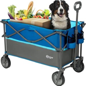 Chariot de jardin pliable PORTAL – Grande capacité orange