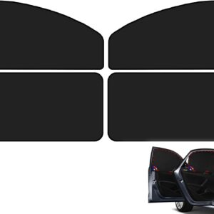 Lot de 4 rideaux solaires magnétiques pour voiture (noir)