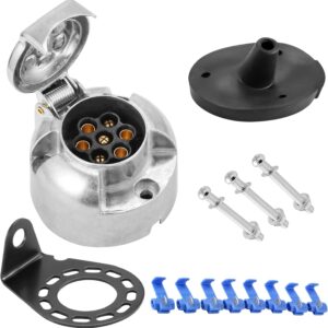 Prise remorque 7 broches métal étanche 12V - SPARKMOTO