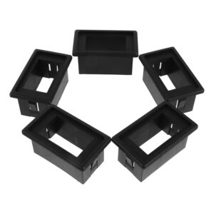 Kit 5 Cadres Interrupteurs Bascule Noir - Abaodam