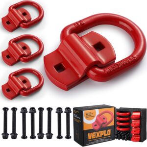 Anneaux d'arrimage 5400 kg - Lot de 4 VEXPLO® (rouge)