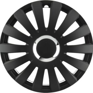 IWH 75544 Enjoliveur Grenade 15" Noir Mat/Chromé - Lot de 4