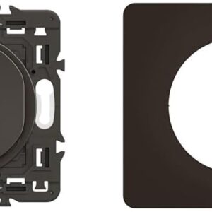 LEGRAND Céliane Double Interrupteur Noire 10AX - Livré avec Plaque