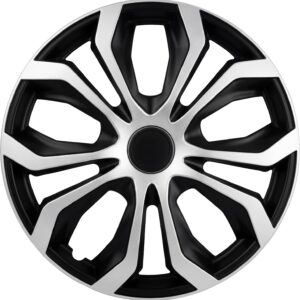 Enjoliveurs 15" Noir Argent Lot de 4 - Upgrade4cars
