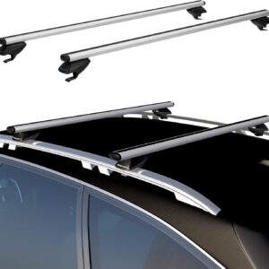 COWVIE Barres de toit 75 kg ajustables 93-129 cm