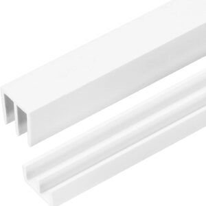 Rail porte coulissante blanc 5 m - Sourcing Map