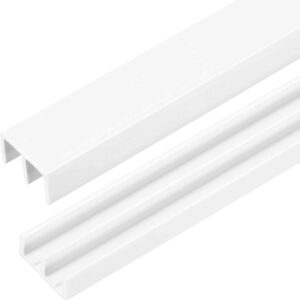 Lot de 2 rails coulissants 4 m pour porte d'armoire