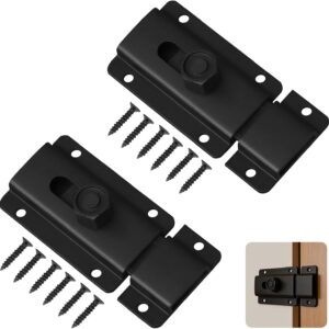 Lot de 2 verrous de porte noirs 80mm - Mythlon