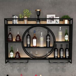 Porte-bouteilles mural en métal – Style moderne