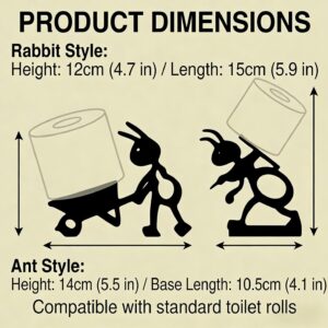 Lot 2 porte-papier toilette fourmi noir amusant