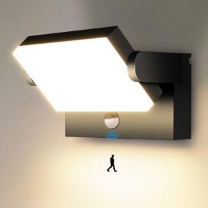 Kingwen 40W Applique LED extérieure rotative détecteur
